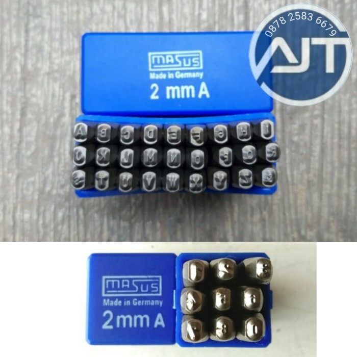 HURUF KETOK ANGKA KETOK SIZE 2 MM MASUS KETOK HURUF Ketok Angka Cetak Angka cetak Huruf