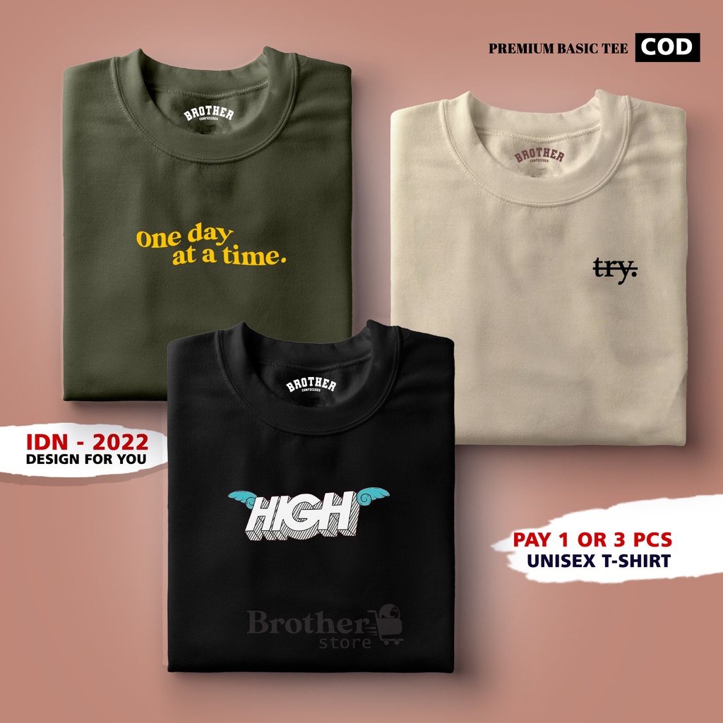 BUY 1 OR 3 PCS ( PROMO COD ) BROTHER STORE / Kaos Distro100% Catoon Combed 30s / ArticelOHT