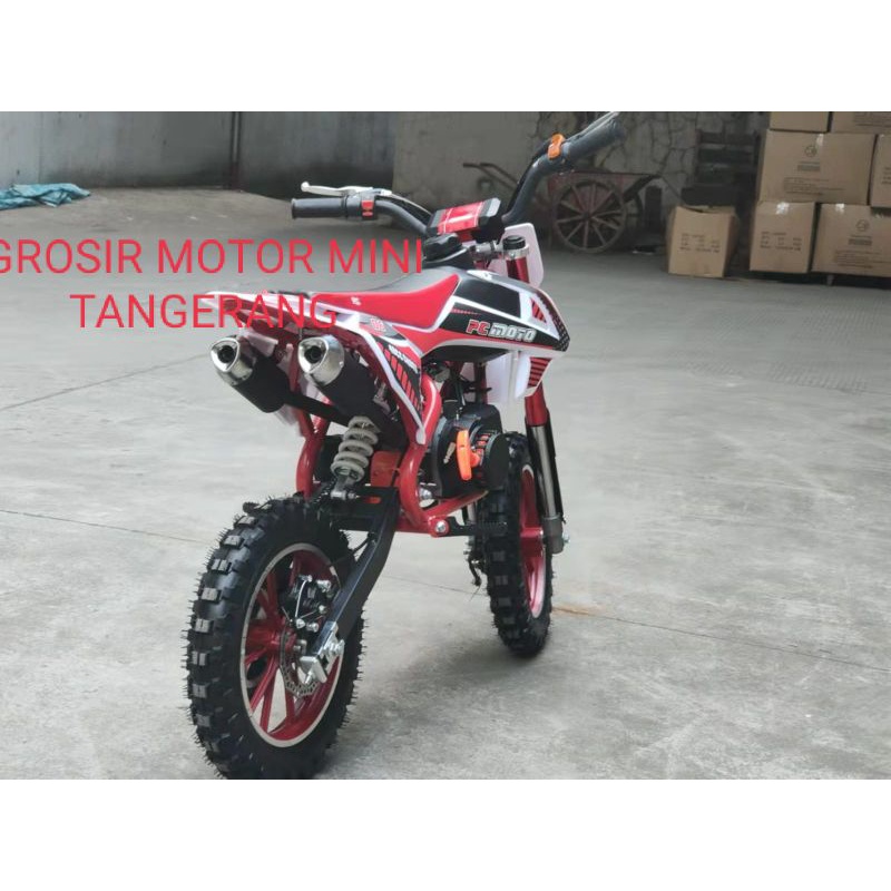 MOTOR MEDIUM TRAIL PC 50CC NEW  DOUBLE KNALPOT(2 SLINCER)~MOTOR CROSS TRAIL 50CC