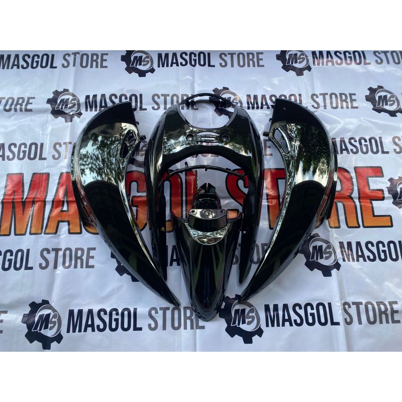 Cover body halus Honda Scoopy Karbu / Scoopy lama hitam 2010 - 2012