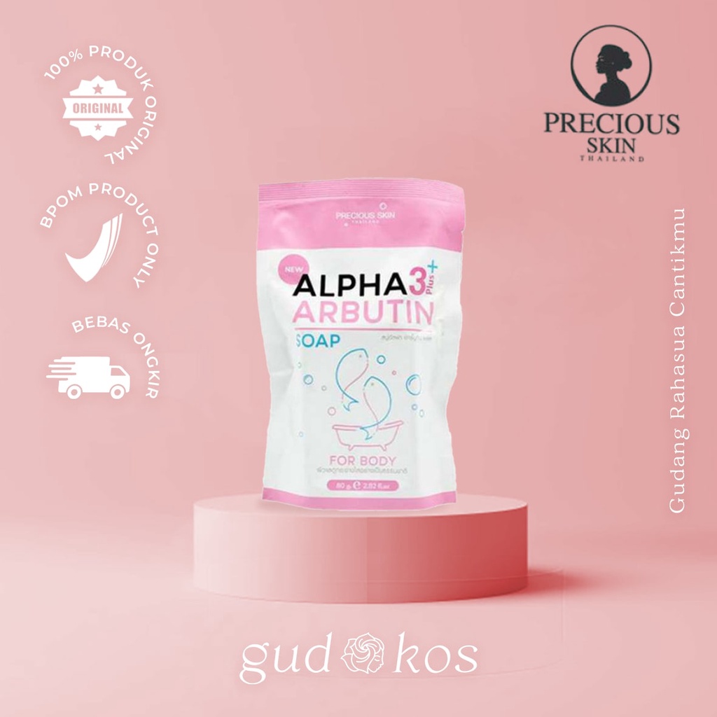 [BPOM] ALPHA ARBUTIN 3 Plus Collagen Whitening Soap 80 G / Sabun Mandi Pemutih Badan