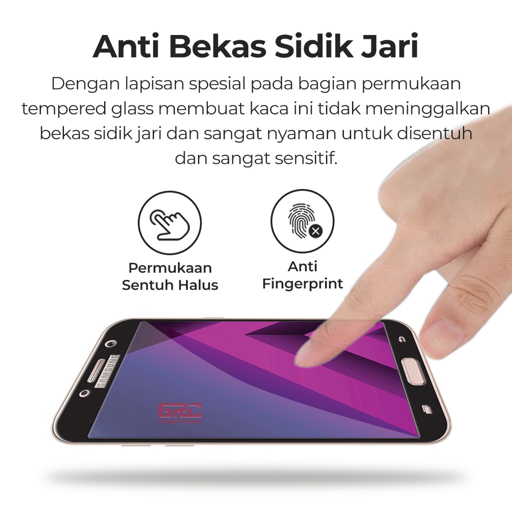 Tempered Glass SAMSUNG Galaxy A7 2017 HOGO Full Cover Anti Gores Kaca