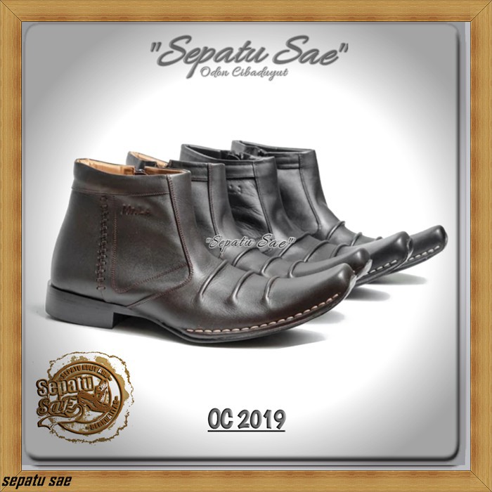 Sepatu chelsea boots    Sepatu Pria Sepatu Cowok Kasual Kulit Asli Ukuran jumbo 39-44