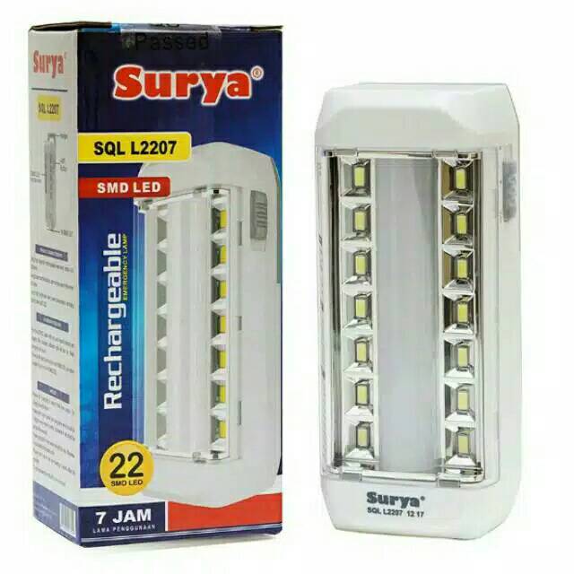 Lampu emergency surya Sql L2207 22 SMD lebih terang dan tahan lama