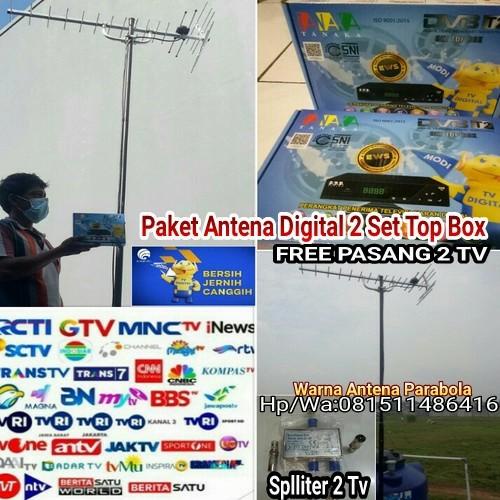 Free Pasang Antena Digital 2 Set Top Box