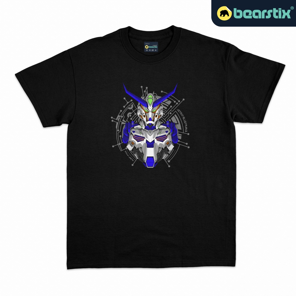 BEARSTIX - Tshirt Astray Blue Frame - Kaos Gundam - Baju Streetwear - Tshirt Anime