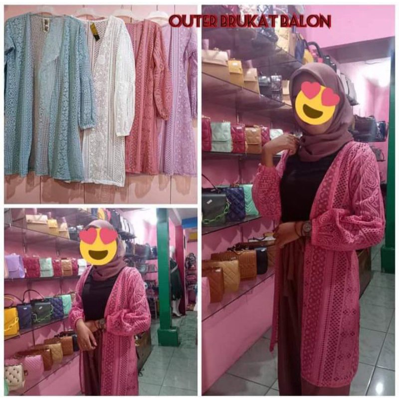 Cardi brukat balon/brukat Cardi/brukat murah