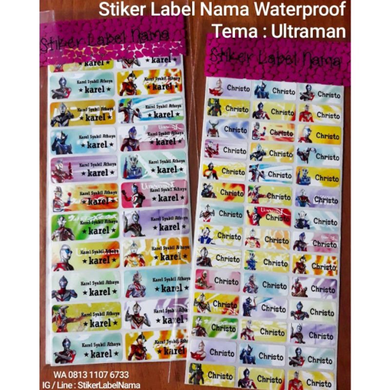 

ULTRAMAN ~ STIKER LABEL NAMA WATERPROOF / LABEL NAMA WATERPROOF / STIKER LABEL / LABEL NAMA WATERPROOF