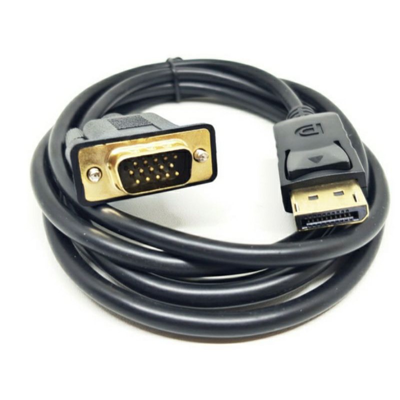 SKU-1055 KABEL DISPLAY PORT TO VGA 1.8M - DP MALE TO VGA MALE - DP TO VGA