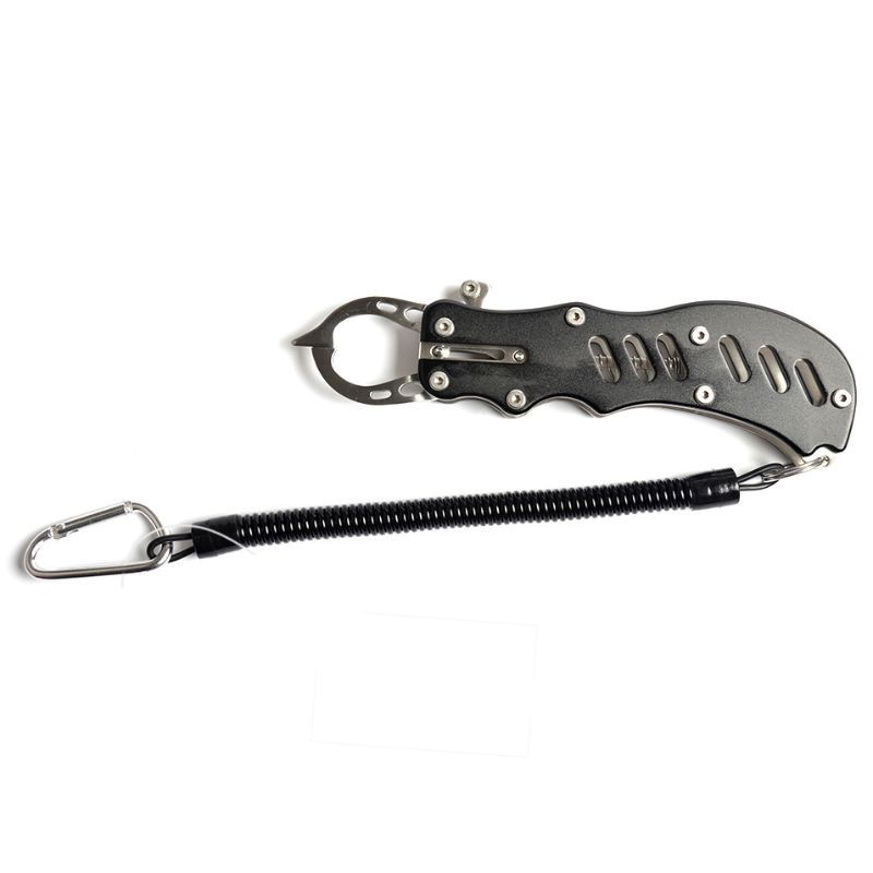 fish grip bahan aluminium+tali lanyard