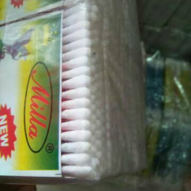 COTTON BUDS MILLA PEMBERSIH TELINGA KAPAS LEMBUT(ISI 12PAK)