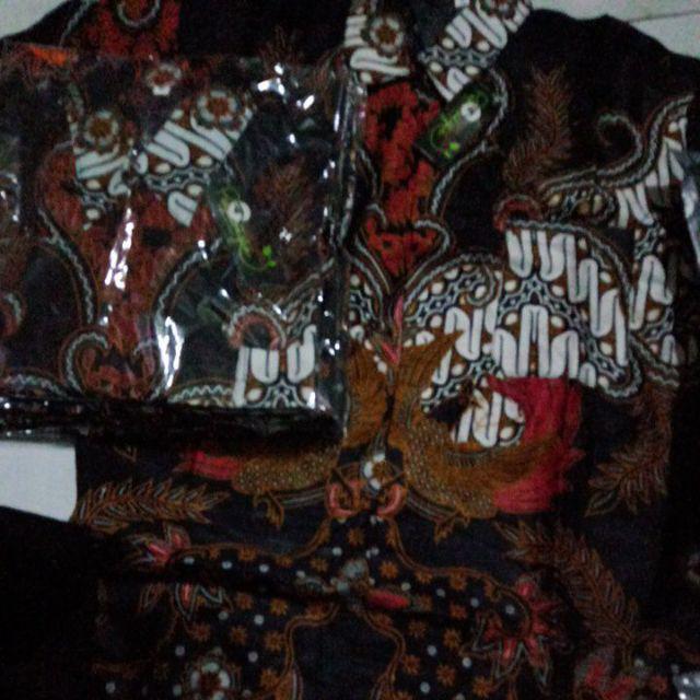 Kemeja Batik Pria Lengan Pendek Size M L Xl Xxl Bswart Batik Hrb026 Kenongo Hem Panjang Padi