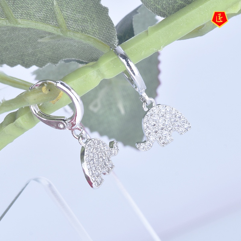 [Ready Stock]S925 Silver Diamond Cute Elegant Earrings Simple Elegant