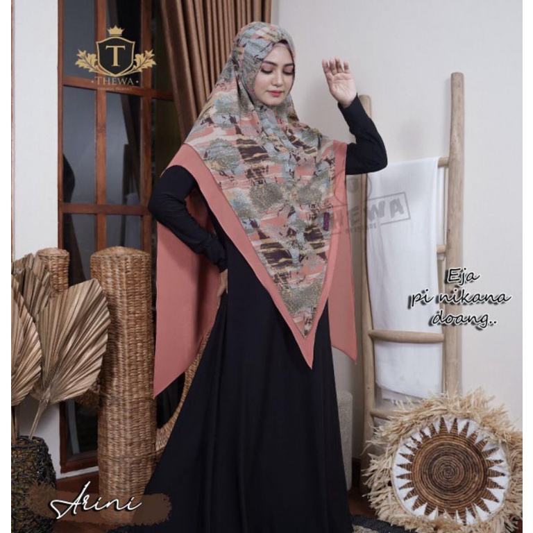 Thewa//khimar Arini motif ori Thewa