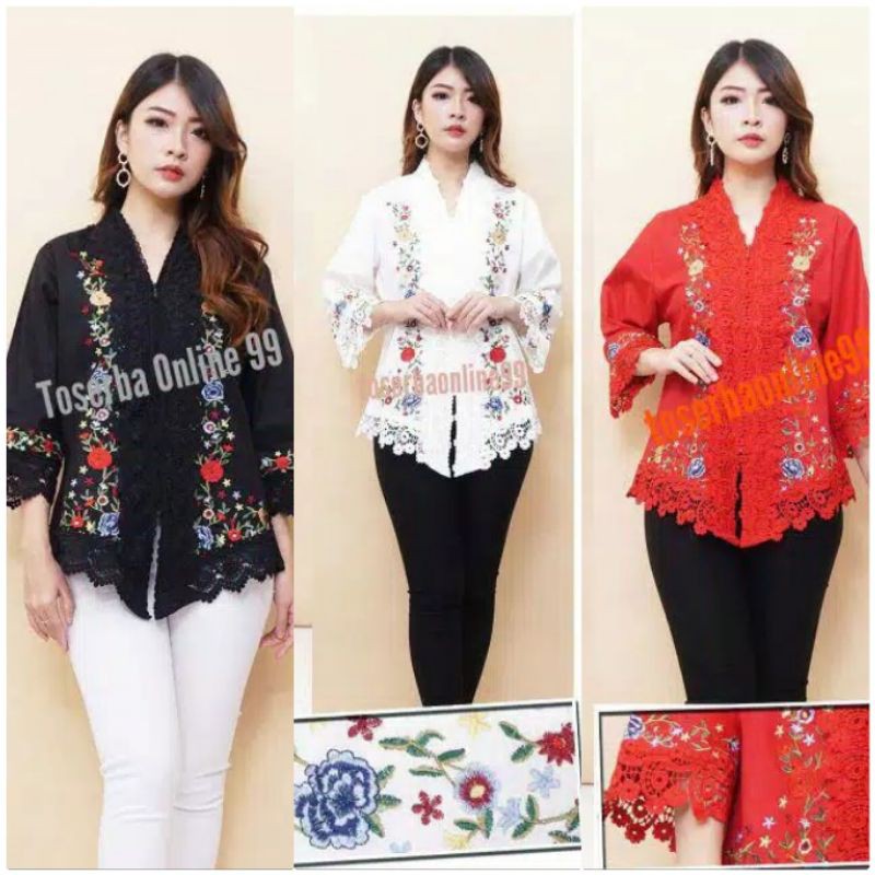 PROMO MURAH Kebaya Encim Senada Katun Brokat Import