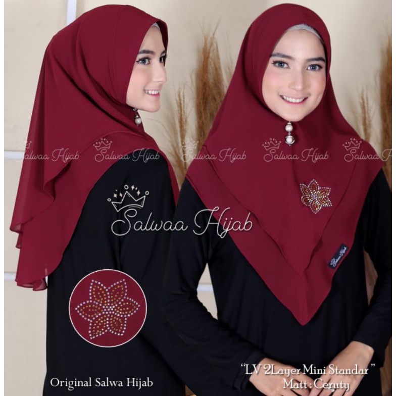 HIJAB LV 2LYAR MINI SANTDAR PAYET BUNGA/KIMAR LV 2LYAR STANDAR PAYET BUNGA/KERUDUNG LV 2LYAR MINI STANDAR  PAYET BUNGA