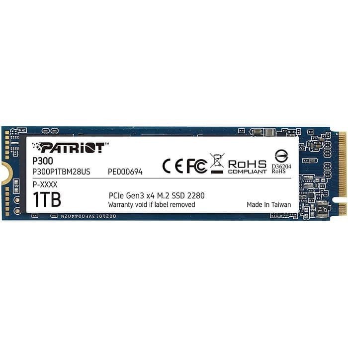 Patriot P300 1TB M.2 2280 PCIe Gen3 x4 / SSD 1TB