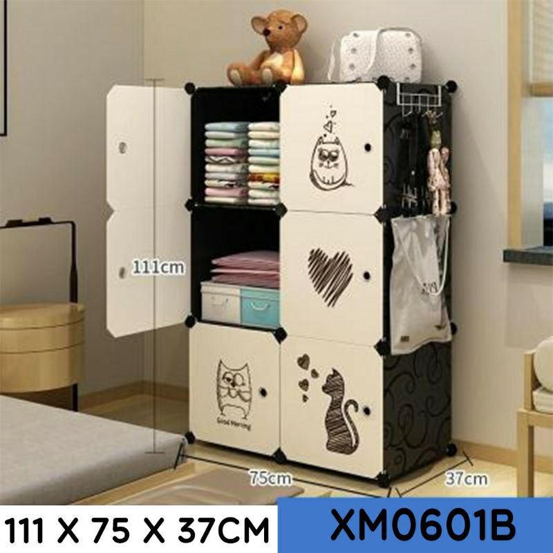 LEMARI PORTABLE 6 PINTU