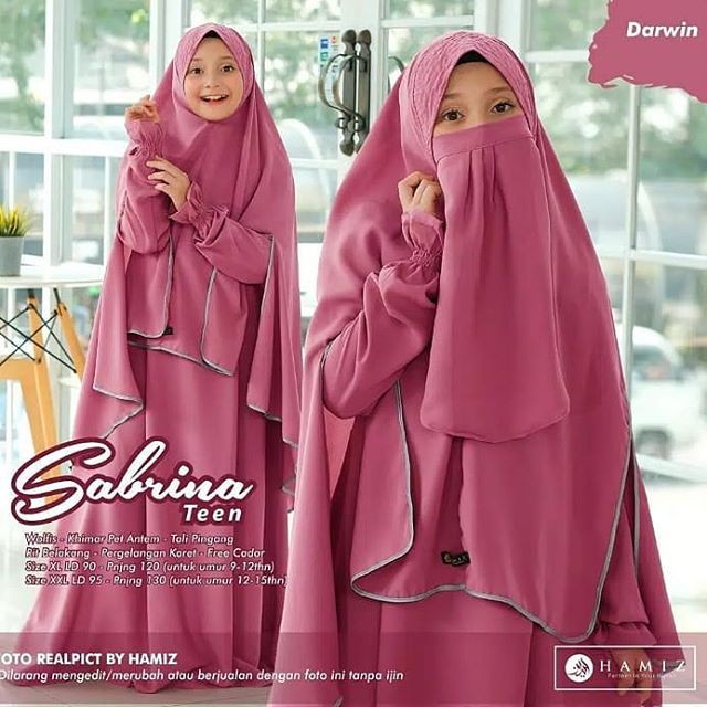 Recommended Gamis Anak Perempuan Sabrina Teen Syari Gamis Anak Remaja Set Khimar Wolfis Original