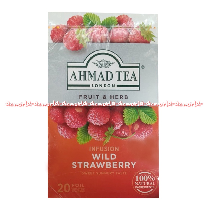 Ahmad Tea Fruit &amp; Herbs Infuision Wild Strawberry 20foil Teh Rasa Buah Stroberi Ahmadtea