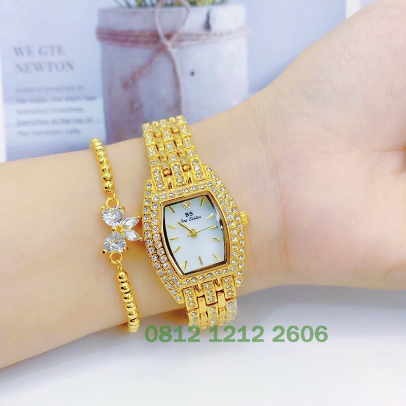 Jam Tangan Bee Sister Square Asli Mewah Versi Korea