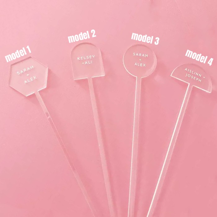 Stirrer Acrylic / Pengaduk Minuman Akrilik / Customize Acrylic Stirrer