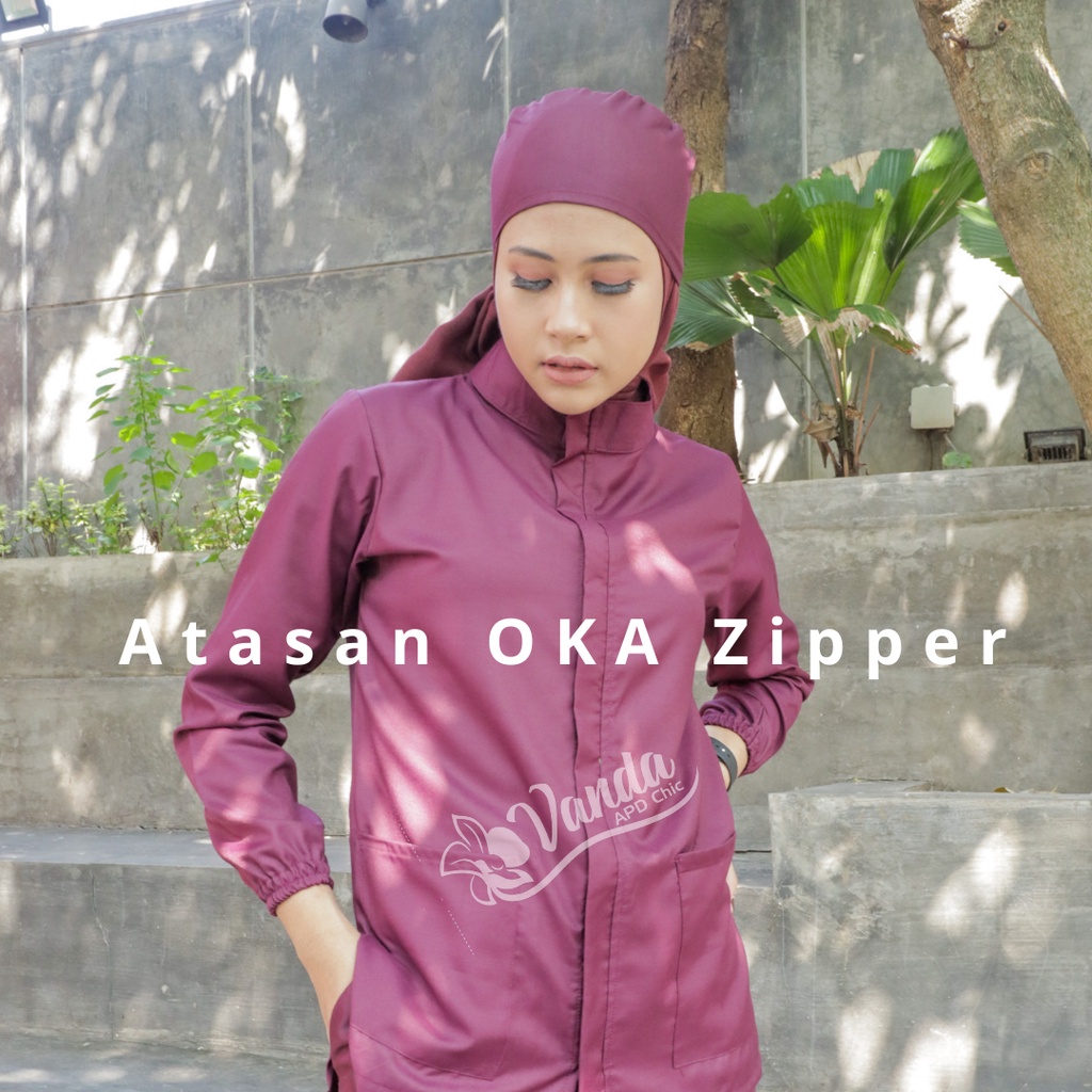 Atasan Baju OK / Atasan Scrub /Baju Operasi [Zipper]