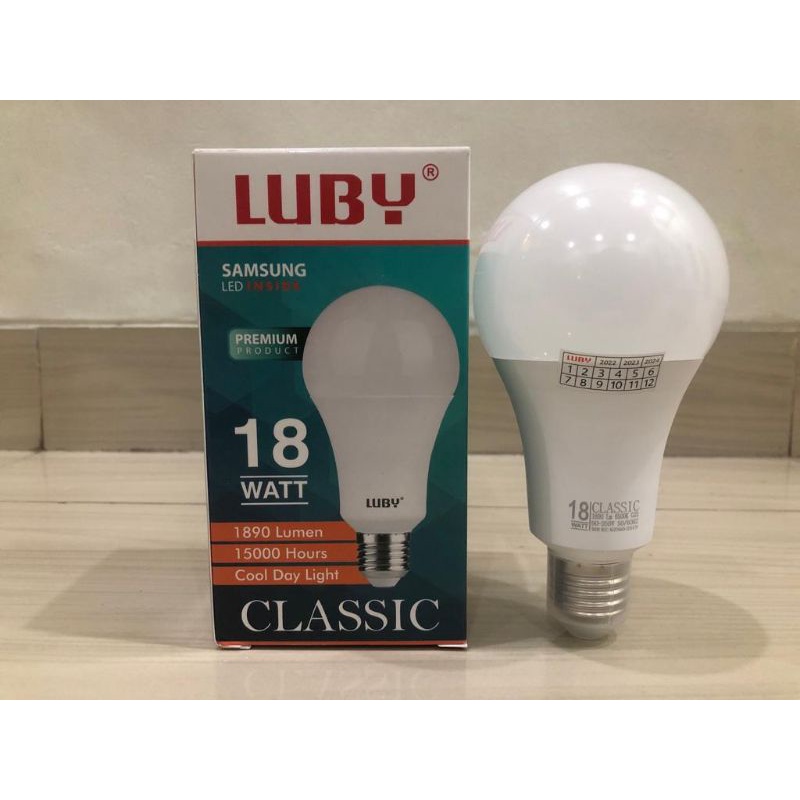 BOHLAM LED LUBY CLASSIC CAHAYA PUTIH PAKET 10PCS 18 WATT