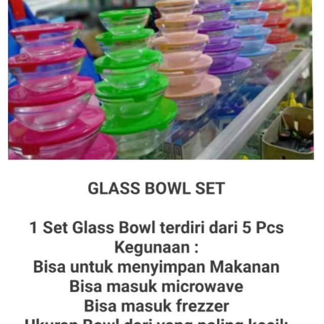 

Glass bowl 5 set
