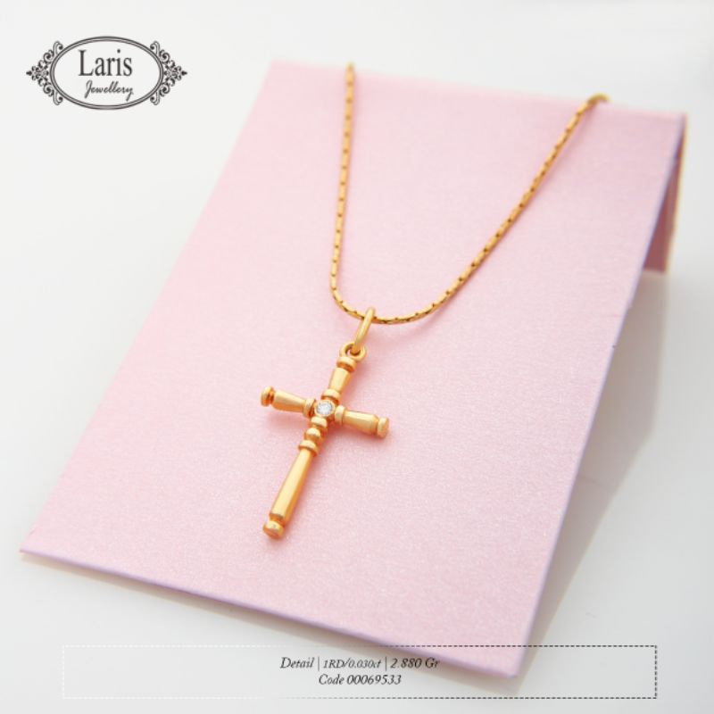 Liontin Salib berlian laris jewellery/00069533