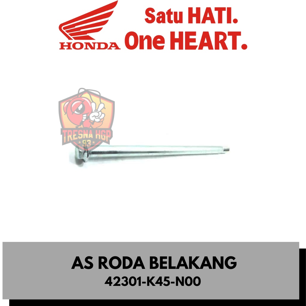 42301-K45-N00 AS RODA BELAKANG  CBR 150R  K45G ORIGINAL | AXLE RR WHEEL 42301K45N00