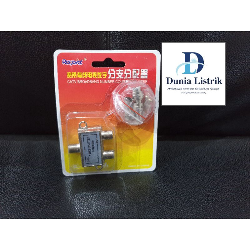 Splitter kabel antena tv 2 in 1