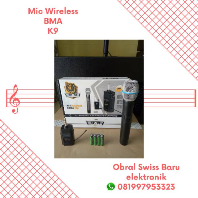 Mic wireless bma k9