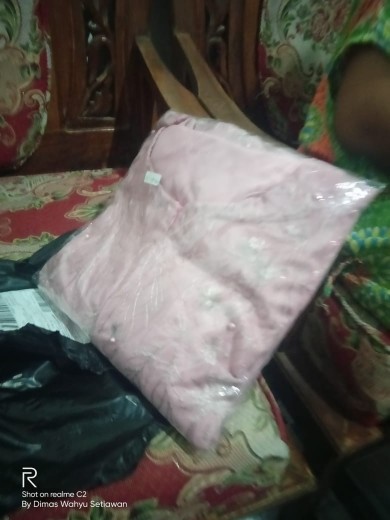 Alodia Dress (ready Stok) Dress Tile Brukat Premium Aksen Mutiara Gliter Kondangan Busui