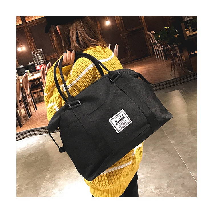 Tas travel kanvas, tas bagasi portabel berkapasitas besar, tas latihan yoga