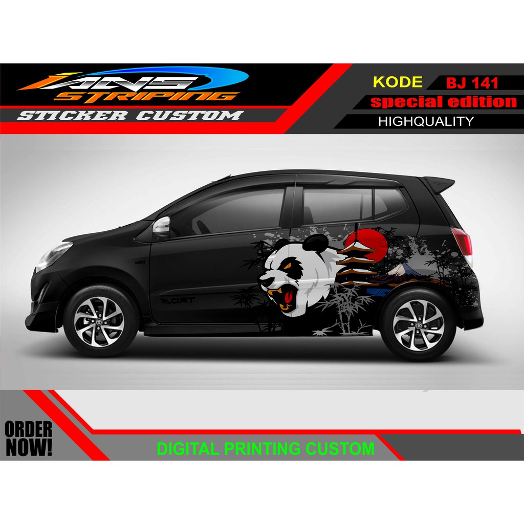 TERMURAH STICKER MOBIL AGYA AYLA PANDA KEREN