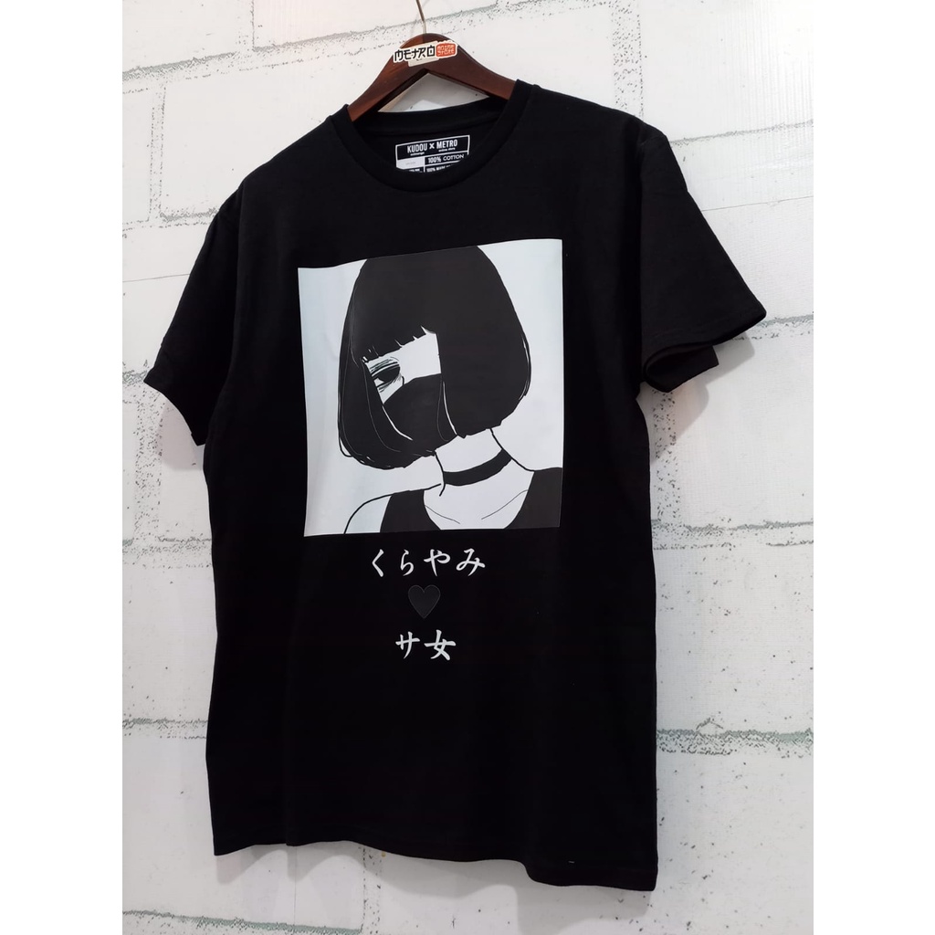 Tshirt Girl With Mask Streetwear Premium Cotton Combed Unisex