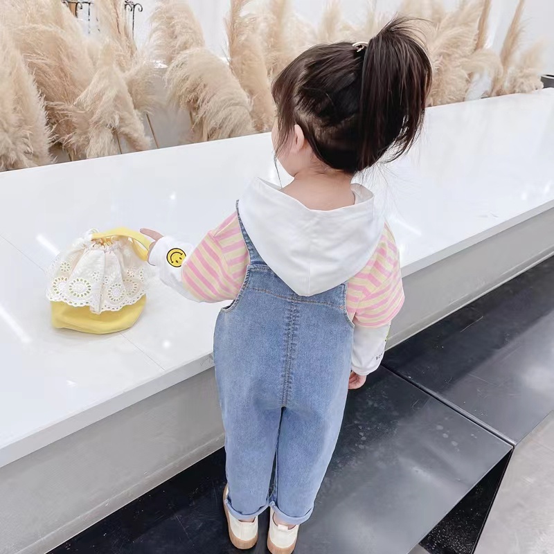 Setelan Overall Anak Perempuan Uisa 2-5th Jeans Premium/Setelan baju  premium