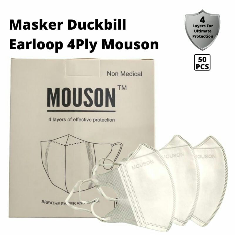 Masker Duckbill Mouson 4 ply isi 50 pcs Semarang/DUCKBILL MOUSON PREMIUM