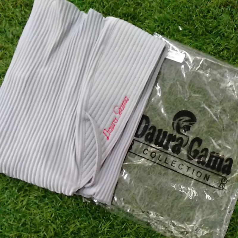 Jilbab Instan Hijab Bergo Jersey Balerina Pad Tali Plisket Lidi FULL ori DauraGama-Silver
