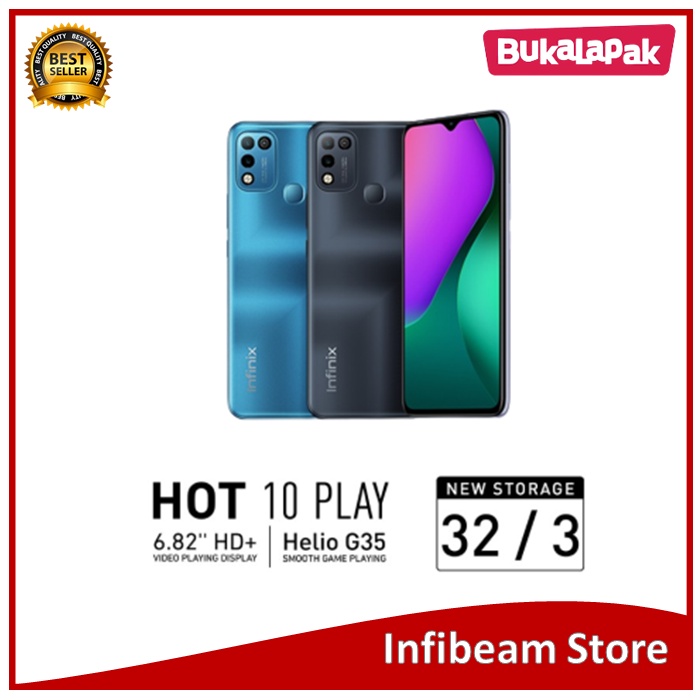 INFINIX HOT 10 PLAY RAM 4 64 GARANSI RESMI