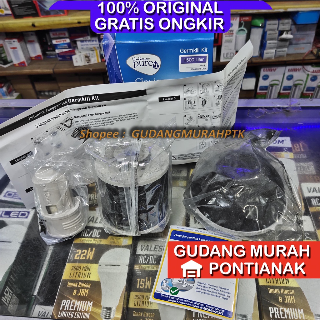 PURE IT GERM KILL KIT (GKK) 1500 L CLASSIC Obat Saringan Pure it purit penjernih air minuman pure it gkk