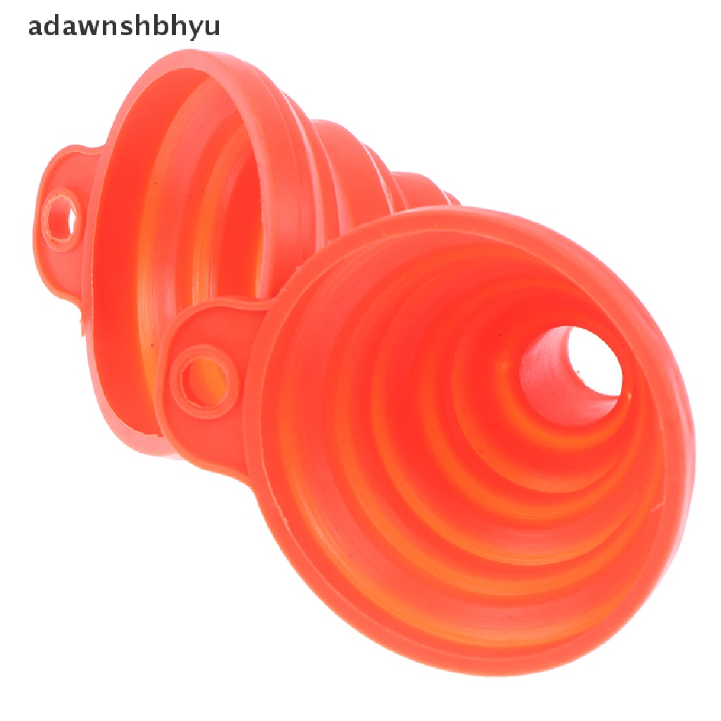 [adawnshbhyu] Collapsible Silicone Funnel Alat Transfer Isi Bensin Mobil Truk Motor.