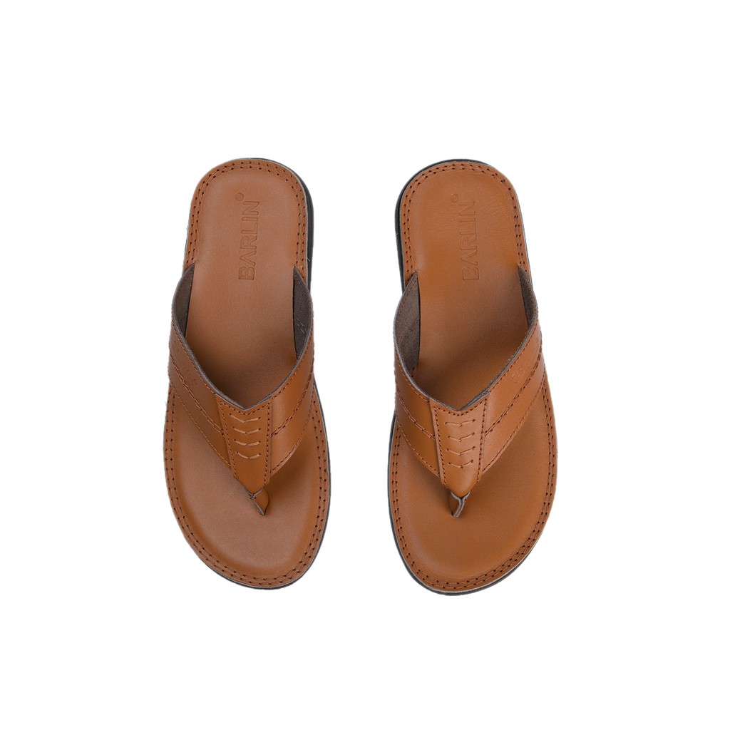 Sandal Japit Pria Full Kulit asli 100% - Sendal Barlin Original - SM04