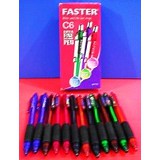 

1 LUSIN Pulpen Ballpoint Cetek (Tekan) Faster C6 - 0.5 mm