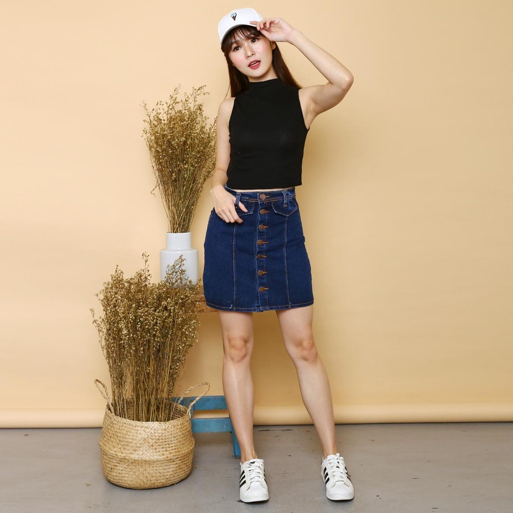 Rok Jeans Wanita | Mini Skirt | Rok Jeans Pendek Wanita Cerish Skirt