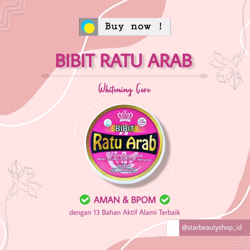 RATU ARAB ORIGINAL 100% / BIBIT RATU ARAB ORIGINAL / LOTION PEMUTIH / HB PEMUTIH
