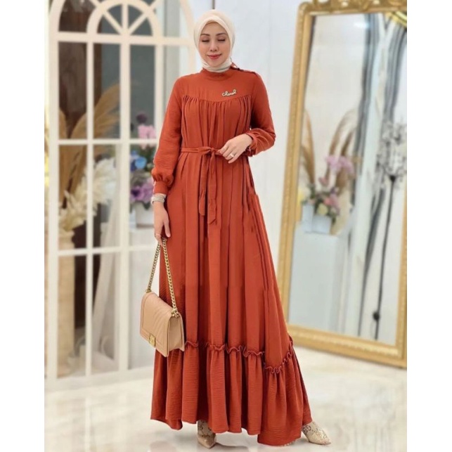 AUDRY DRESS CRINKCLE TERBARU / GAMIS MULIMAH KEKINIAN / GAMIS POLOS TERLARIS / FASHION CEWEK TERBARU2022 / BAJU WANITA TRENDY