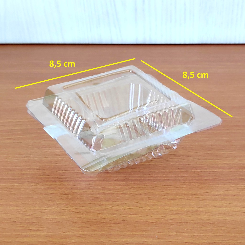 Plastik mika makanan 8,5 x 8,5 cm (100 pcs) - wadah makanan
