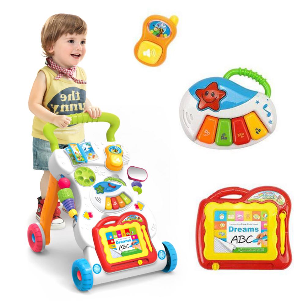 Mainan Anak Berjalan Children Music Walker Push Waker Baby Walker Mainan Dorong Berjalan